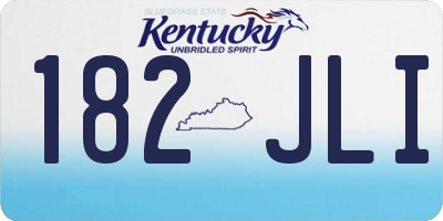 KY license plate 182JLI