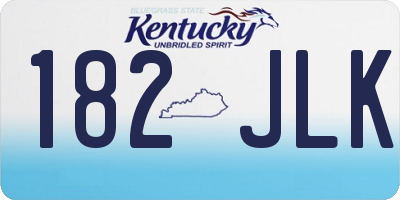KY license plate 182JLK