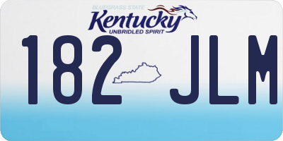KY license plate 182JLM
