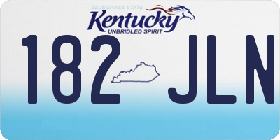 KY license plate 182JLN