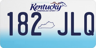 KY license plate 182JLQ