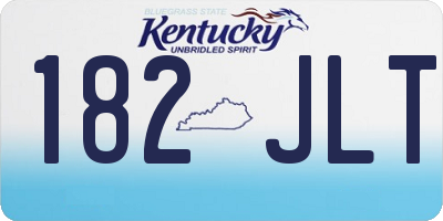 KY license plate 182JLT