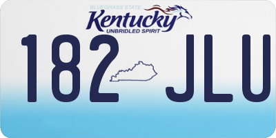 KY license plate 182JLU