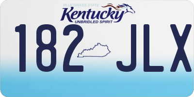 KY license plate 182JLX
