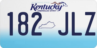 KY license plate 182JLZ