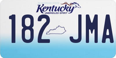 KY license plate 182JMA