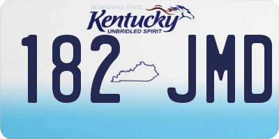 KY license plate 182JMD