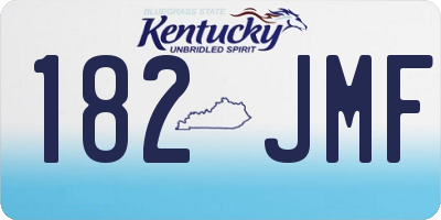 KY license plate 182JMF