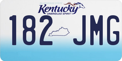 KY license plate 182JMG