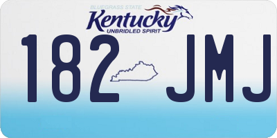 KY license plate 182JMJ