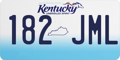 KY license plate 182JML