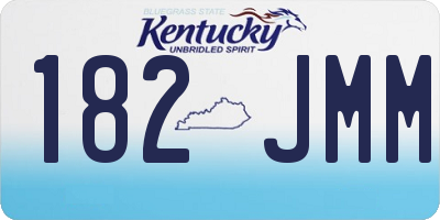 KY license plate 182JMM