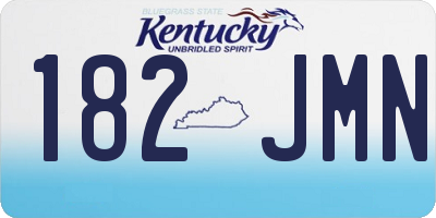 KY license plate 182JMN
