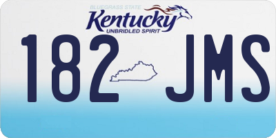 KY license plate 182JMS