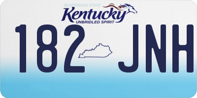 KY license plate 182JNH