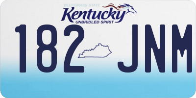 KY license plate 182JNM