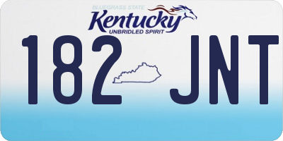 KY license plate 182JNT
