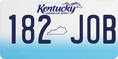 KY license plate 182JOB