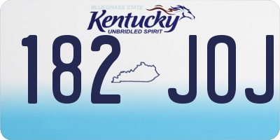 KY license plate 182JOJ