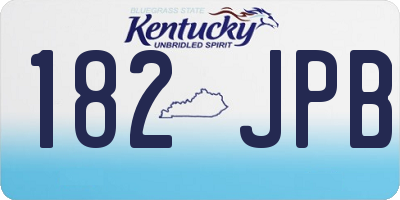 KY license plate 182JPB