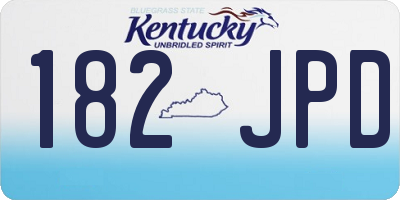 KY license plate 182JPD