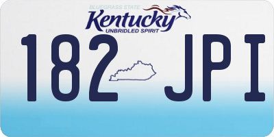 KY license plate 182JPI