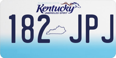KY license plate 182JPJ