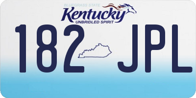 KY license plate 182JPL