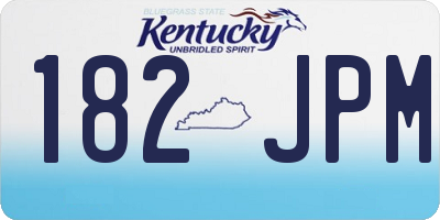 KY license plate 182JPM