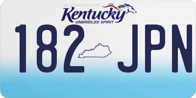 KY license plate 182JPN