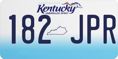 KY license plate 182JPR