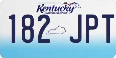 KY license plate 182JPT