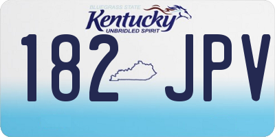 KY license plate 182JPV
