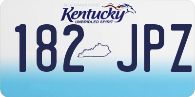 KY license plate 182JPZ