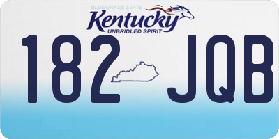 KY license plate 182JQB