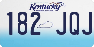 KY license plate 182JQJ