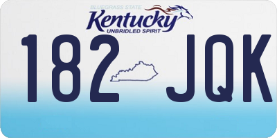 KY license plate 182JQK