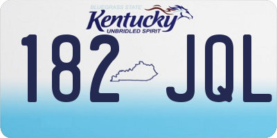 KY license plate 182JQL