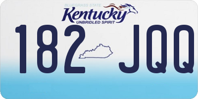 KY license plate 182JQQ