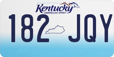 KY license plate 182JQY