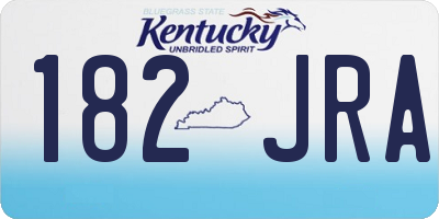 KY license plate 182JRA