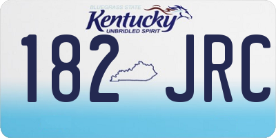 KY license plate 182JRC