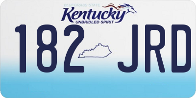 KY license plate 182JRD