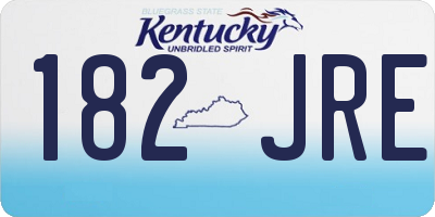 KY license plate 182JRE