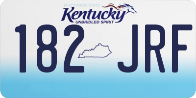 KY license plate 182JRF