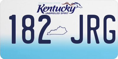 KY license plate 182JRG