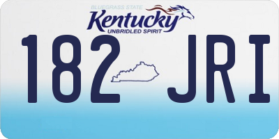 KY license plate 182JRI