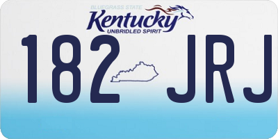 KY license plate 182JRJ