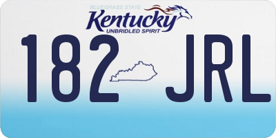 KY license plate 182JRL
