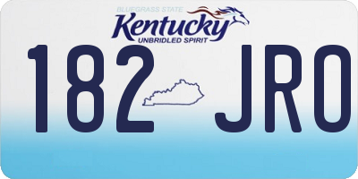 KY license plate 182JRO